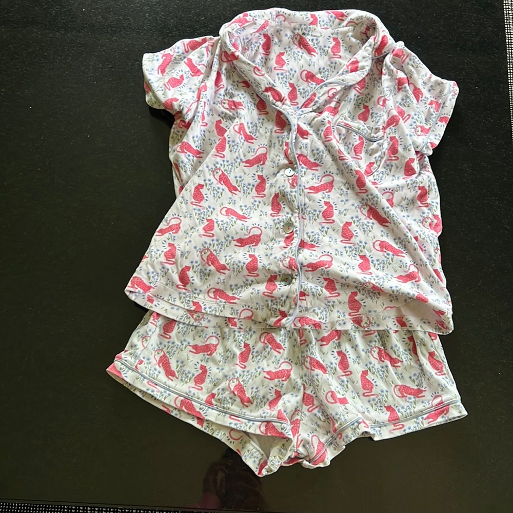 Roller rabbit cheetah polo pajamas (size XS)